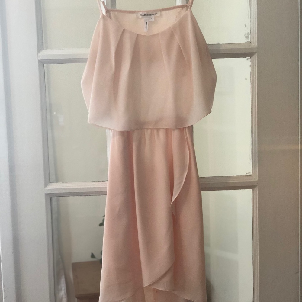 light pink BCBG dress